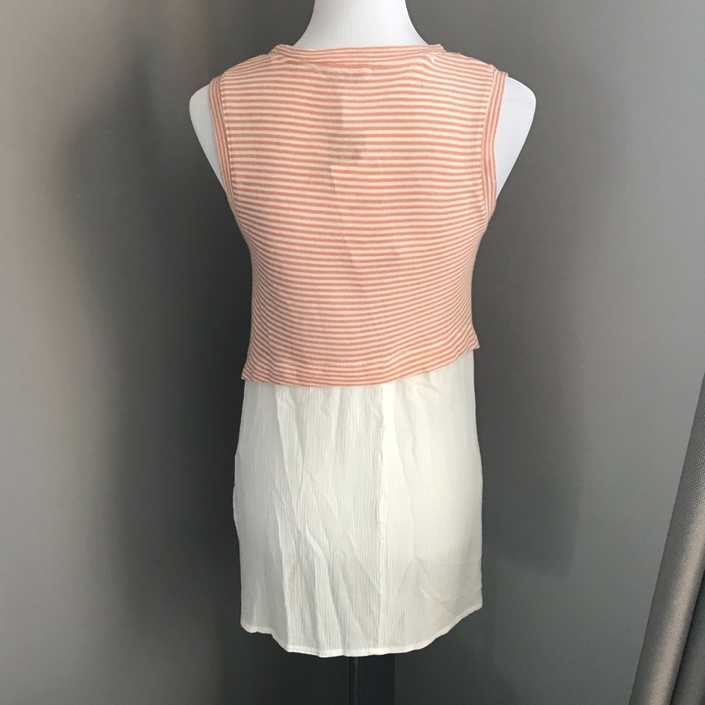Zara Striped Tunic Tank Small Women’s Orange New - Picture 4 of 5